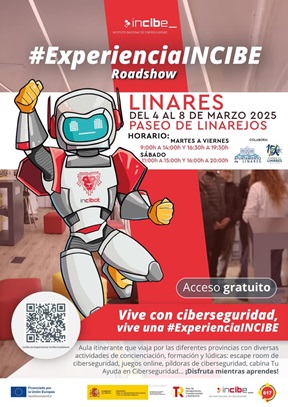 El Paseo de Linarejos acoge del 4 al 8 de marzo la iniciativa Experiencia INCIBE Roadshow