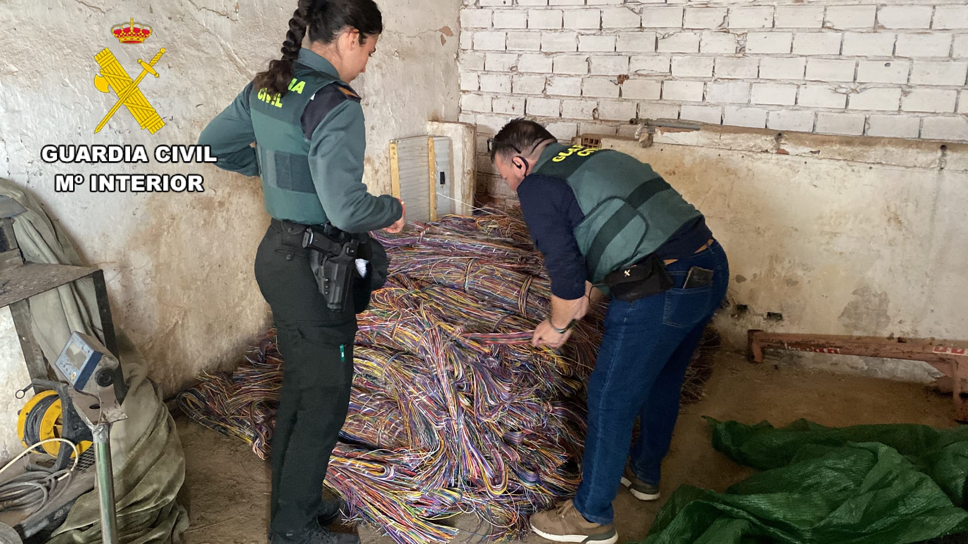 Imagen de Desmantelada una organización criminal dedicada al robo de cableado de cobre por todo el territorio nacional