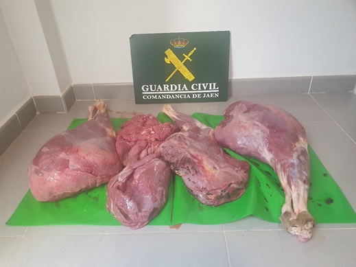 Imagen de La Guardia Civil de Linares interviene carne de caza mayor no apta pare el consumo